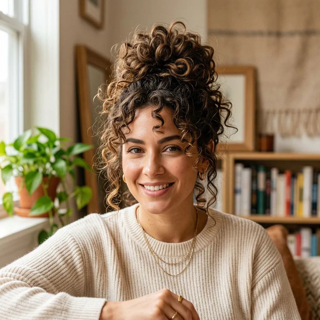 Hairstyles for curly hair Bun Ideas