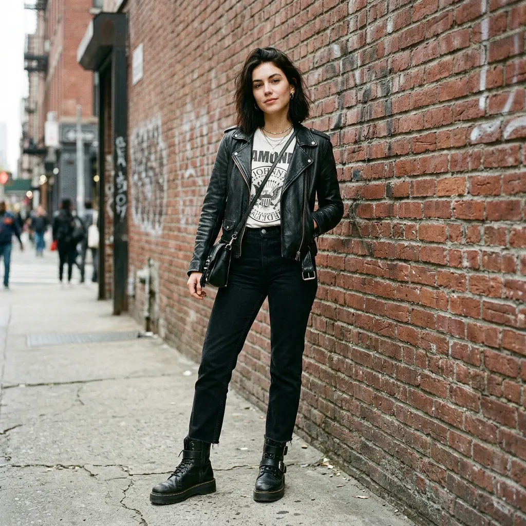 Black Leather Jacket Outfit Ideas