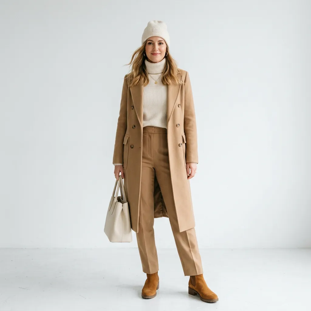 Monochromatic outfit ideas for winter