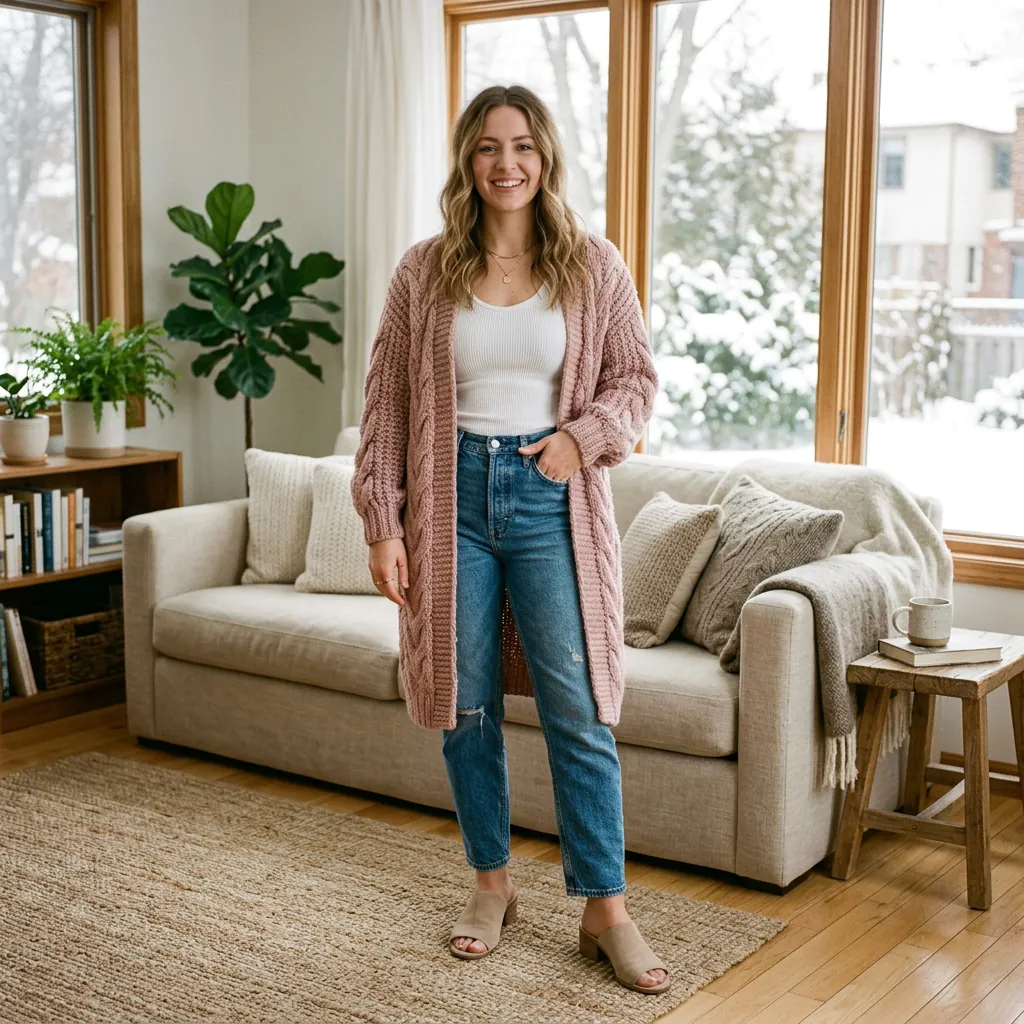 Knit and Cardigan Outfit Ideas for Win