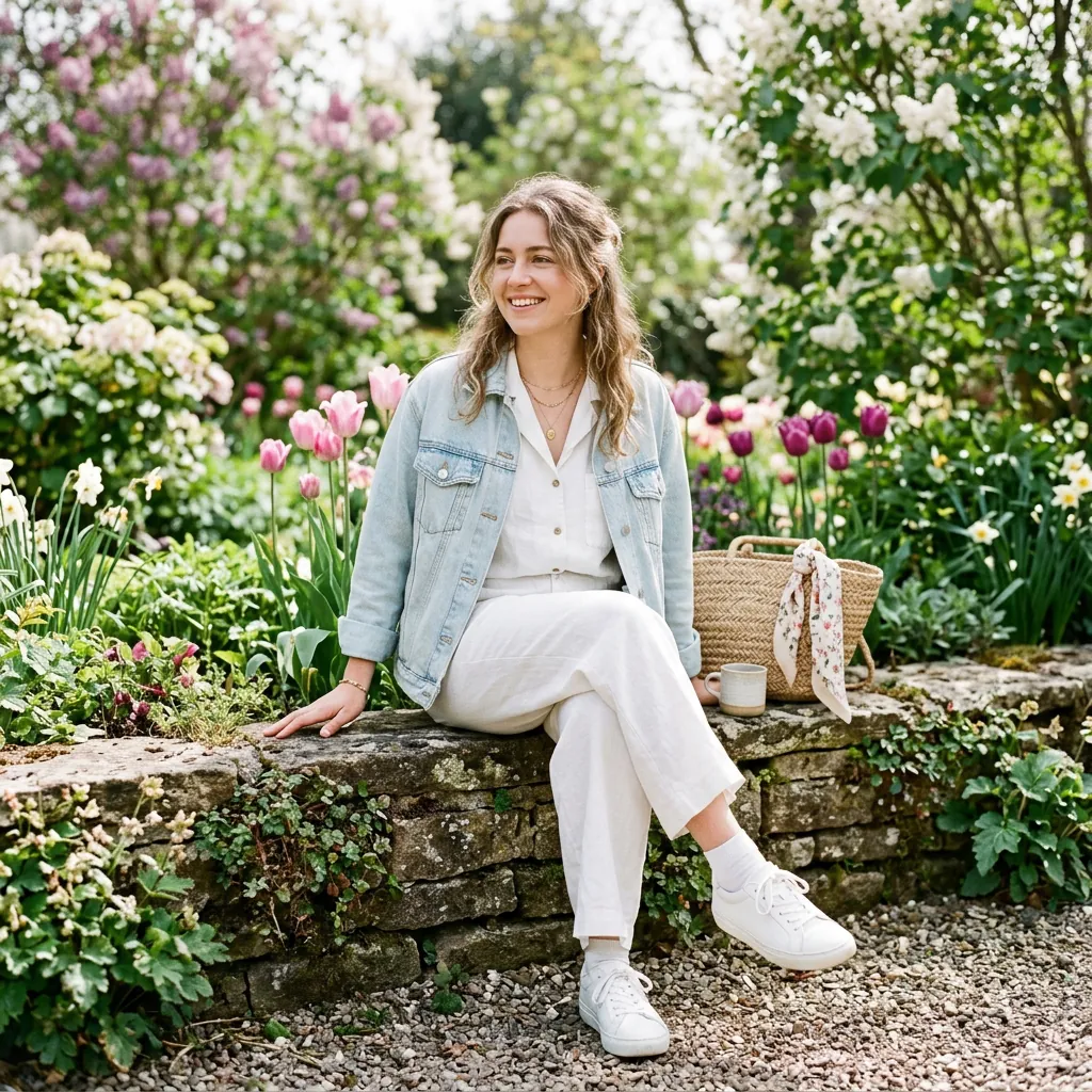 Comfy Spring Outfits Soft Denim Jacket Ideas