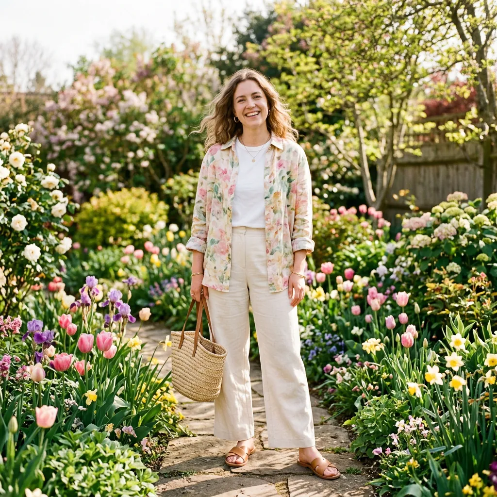 Comfy Spring Outfits Floral Print Ideas