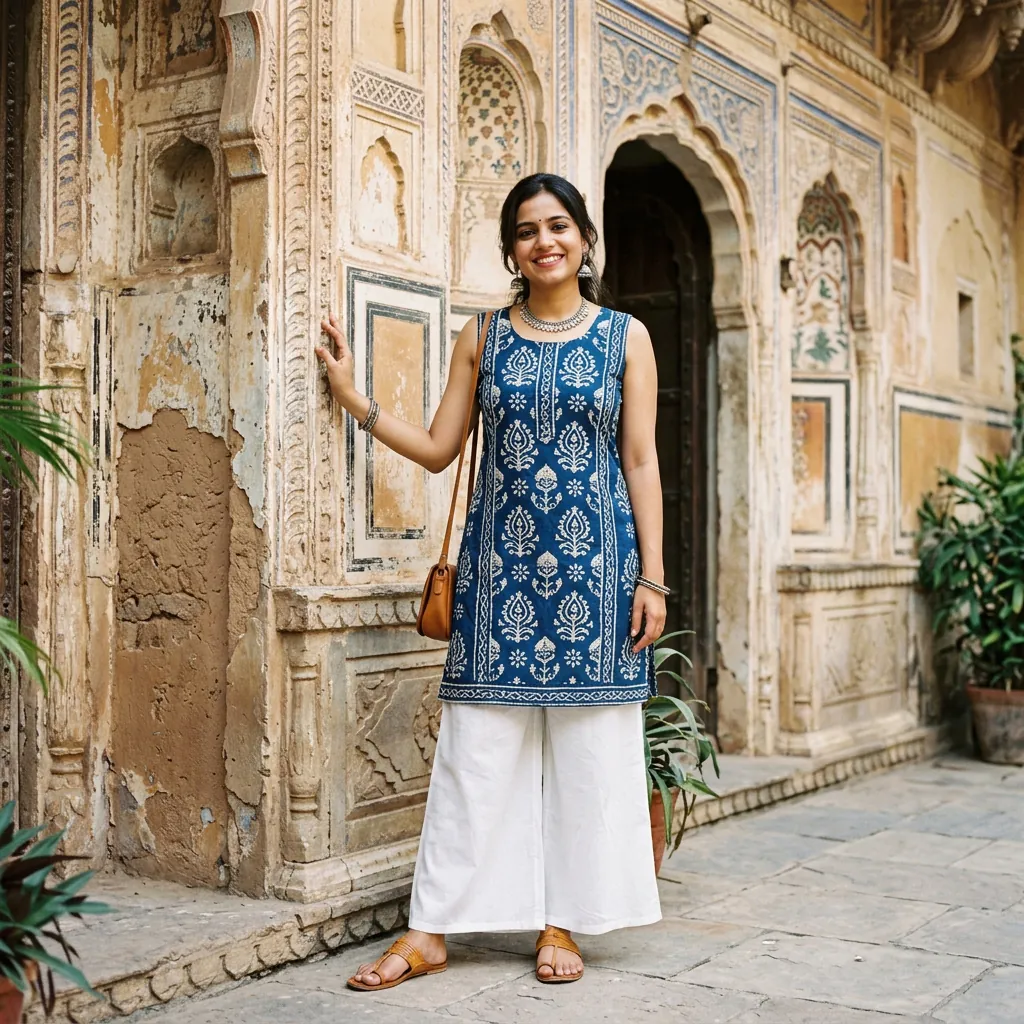 30 Short Kurti Outfit Ideas That Will Transform Your Ethnic Wardrobe 9 Printed Short Kurti outfit Ideas