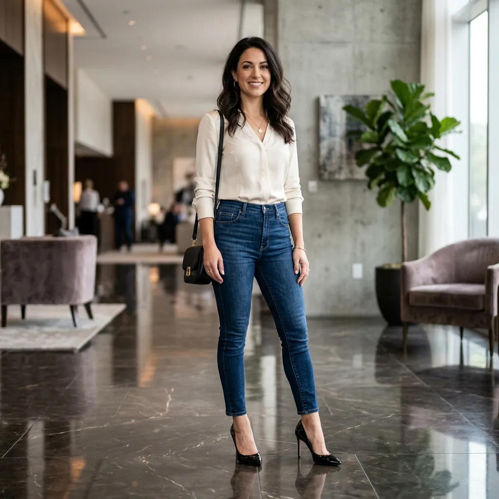 Outfit Ideas Jeans: 30 Stylish Ways to Wear Denim 5 Jeans and Heels Outfit Ideas Jeans