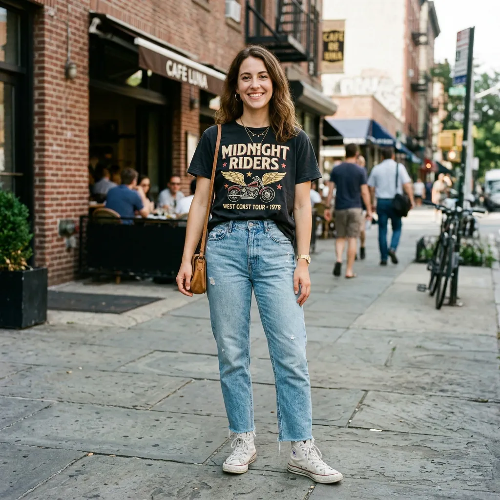Outfit Ideas Jeans: 30 Stylish Ways to Wear Denim 26 Graphic Tee Outfit Ideas Jeans