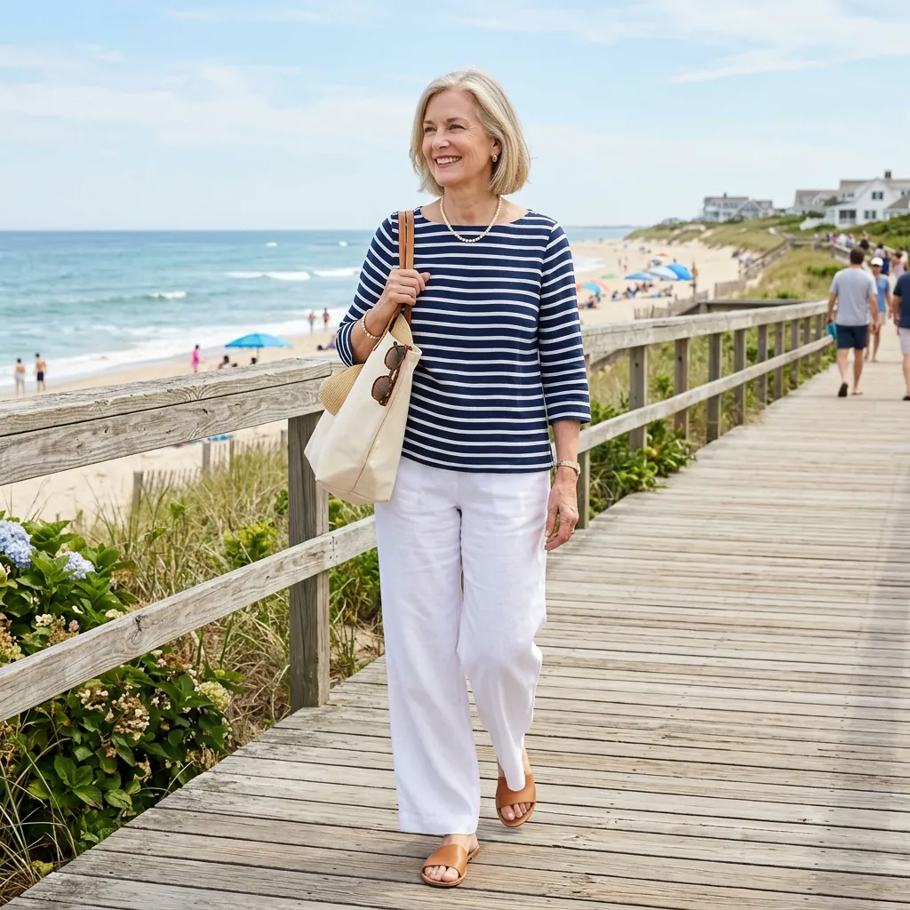 Coastal Grandmother Casual Summer Outfit Ideas