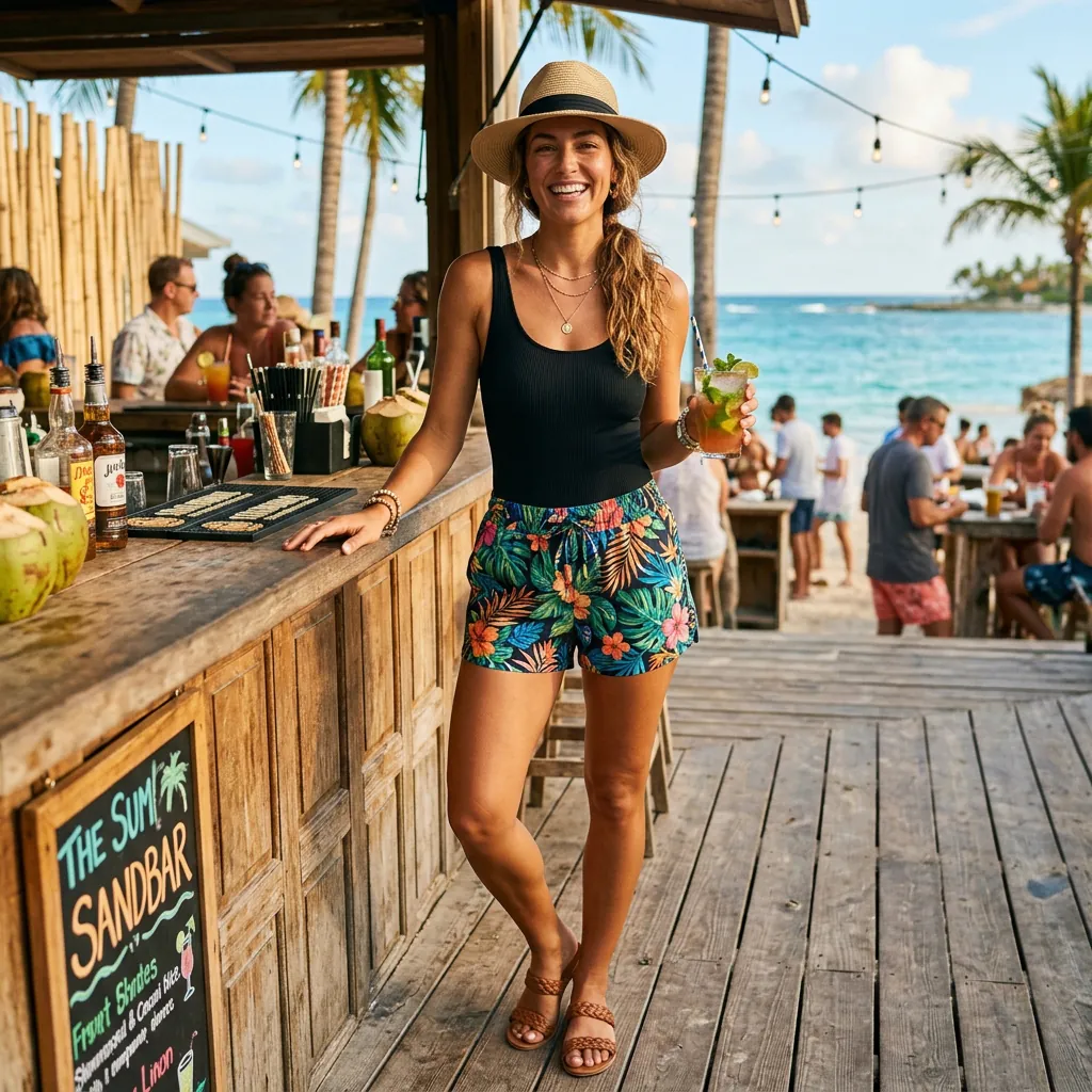 30 Swimsuit With Shorts Ideas: The Ultimate Guide to Stylish Warm Weather Looks 26 Patterned Shorts and Solid Swimsuit Ideas