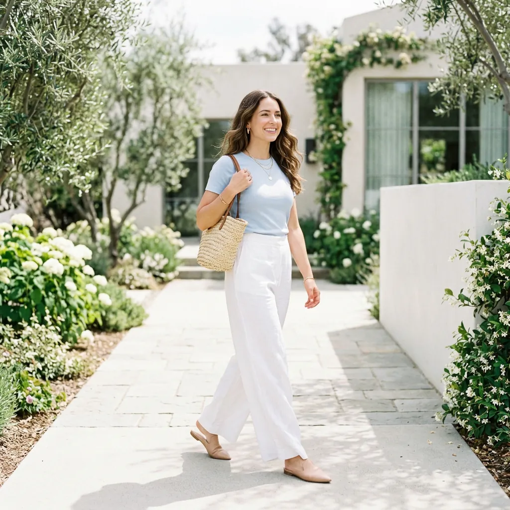 Comfy Spring Outfits Wide Leg Trousers Ideas