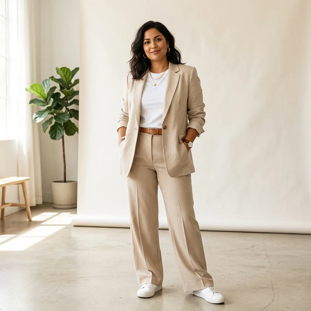 Tailored Blazer Midsize Spring Outfits