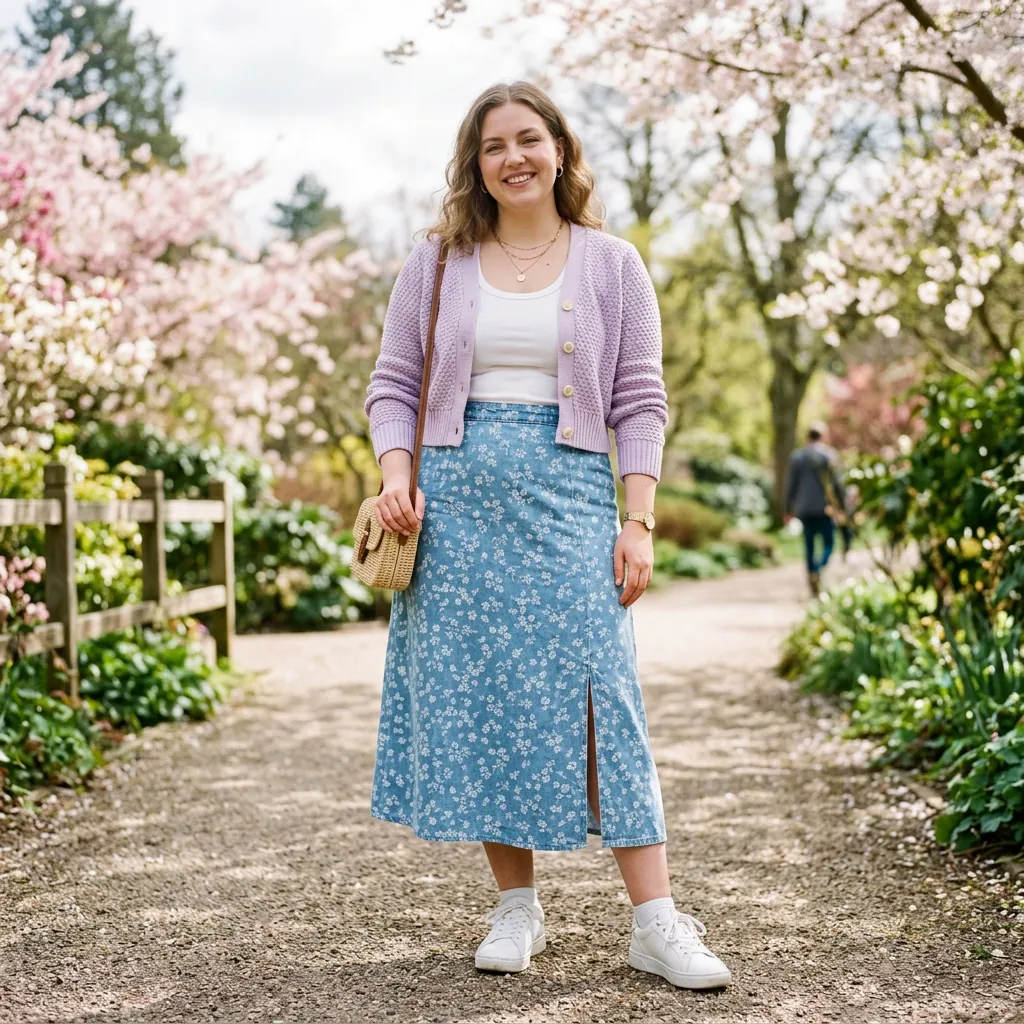 Cropped Cardigan Midsize Spring Outfits