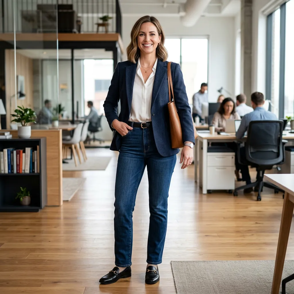 Outfit Ideas Jeans: 30 Stylish Ways to Wear Denim 25 Blazer Business Casual Outfit Ideas Jeans