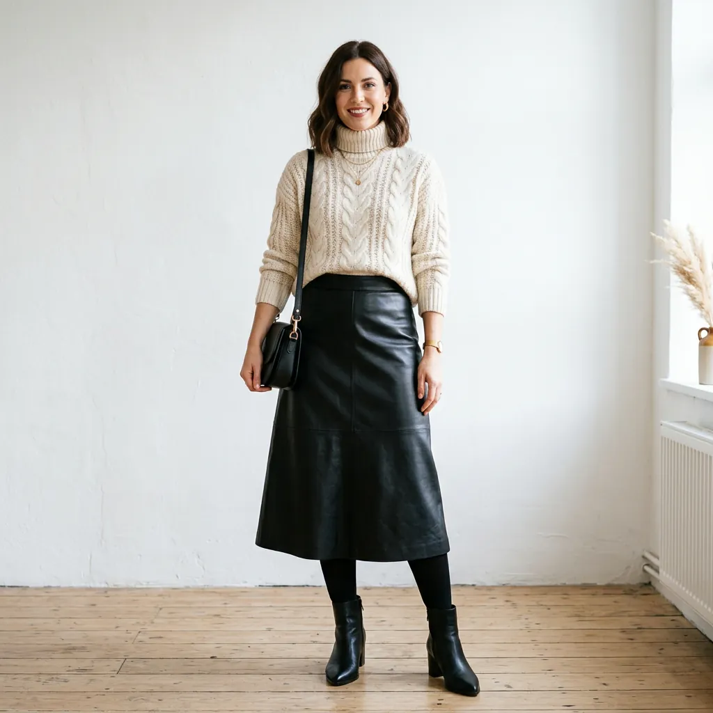 Winter Outfit Ideas with Leather Pieces