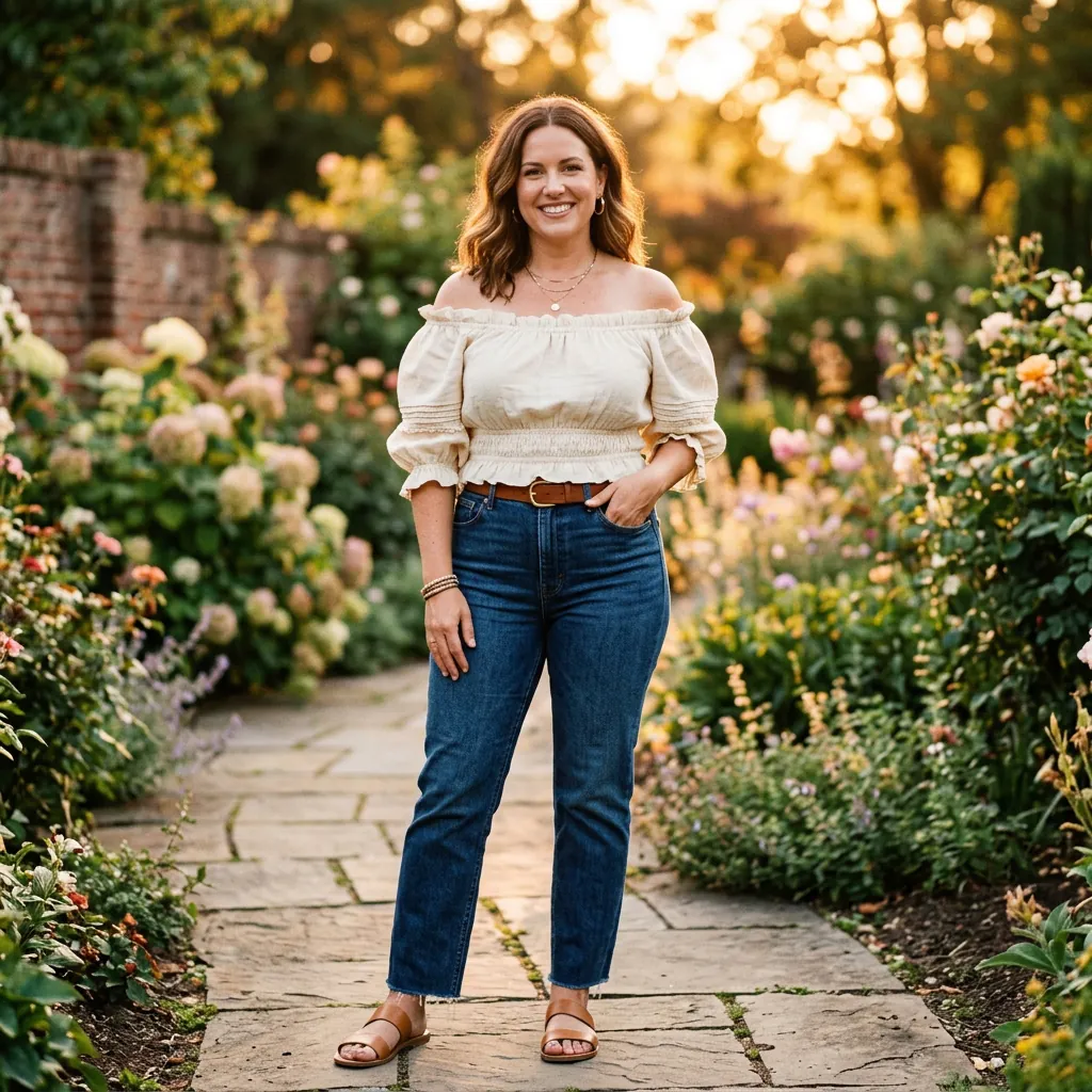 Off Shoulder Top Midsize Spring Outfits
