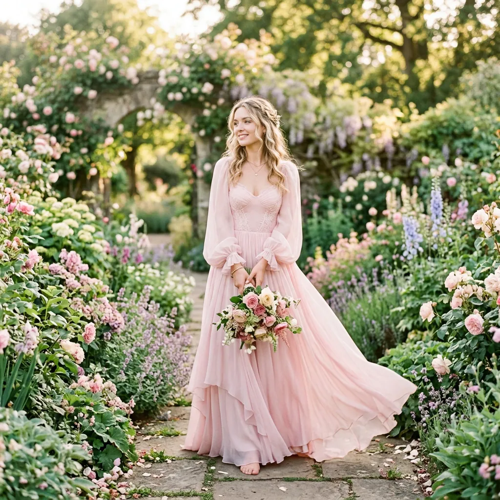 Pastel Chiffon Gown Ideas