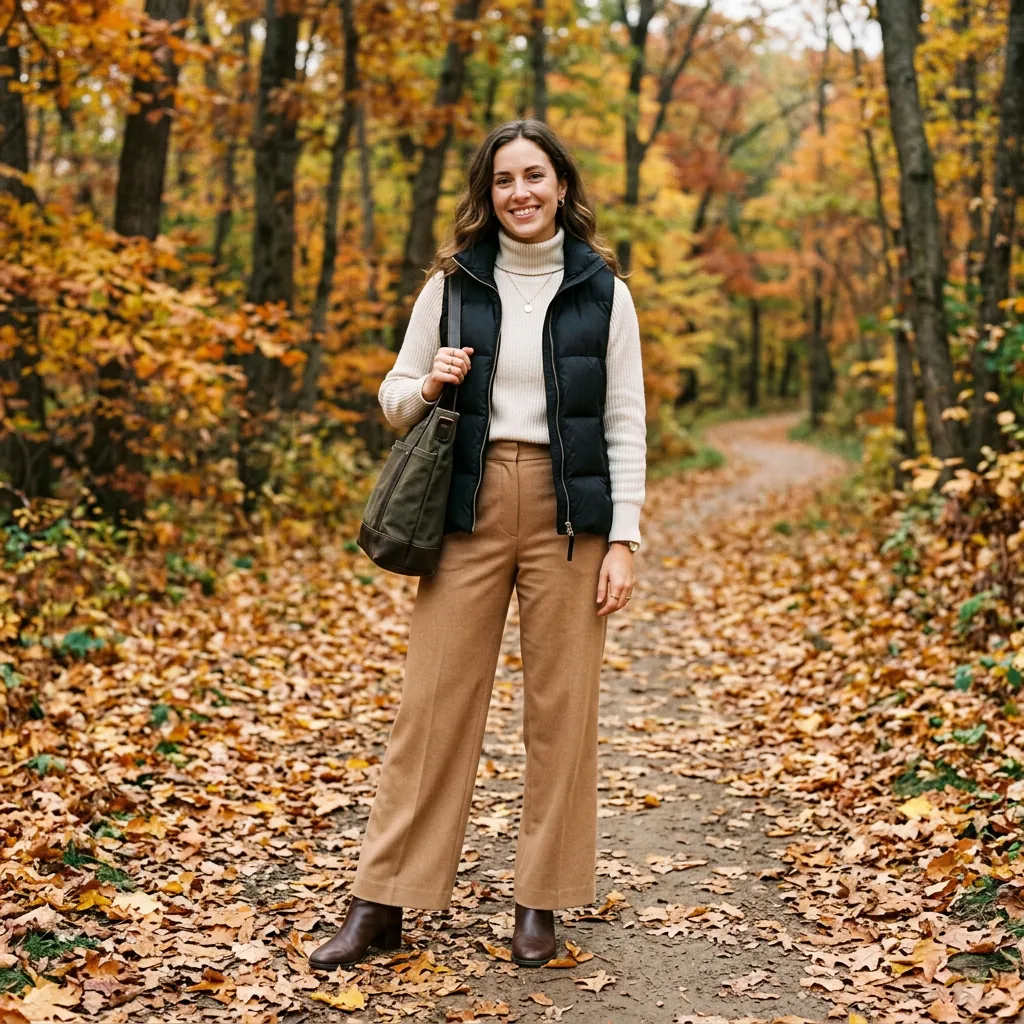 Puffer Vest Layering Outfit Ideas