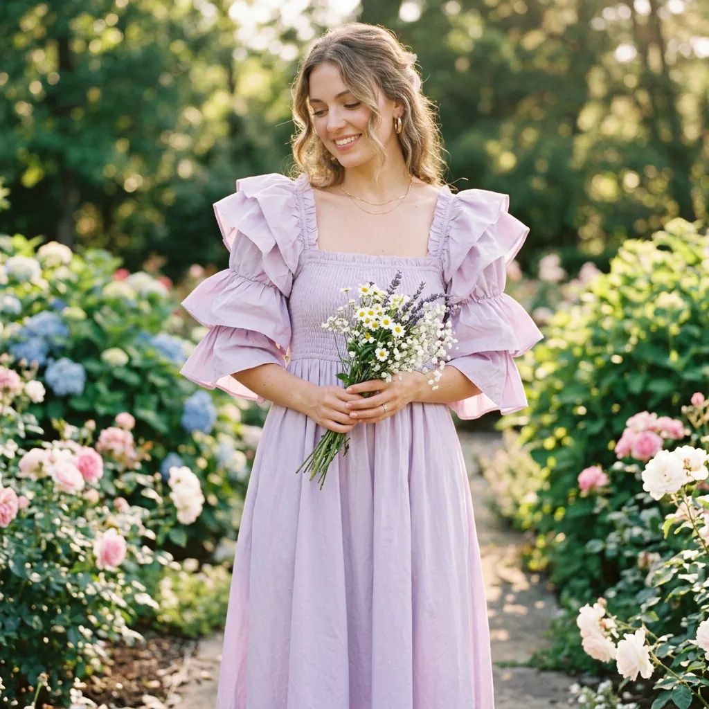 Ruffled Sleeve Dress Ideas