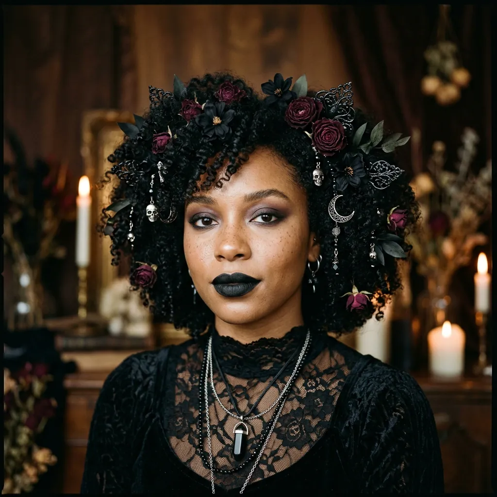 30 Goth Hairstyles Ideas: The Ultimate Guide to Dark and Dramatic Hair 22 Soft Natural goth hairstyles Idea