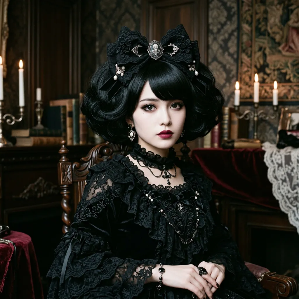 30 Goth Hairstyles Ideas: The Ultimate Guide to Dark and Dramatic Hair 15 Lolita goth Hairstyles Idea