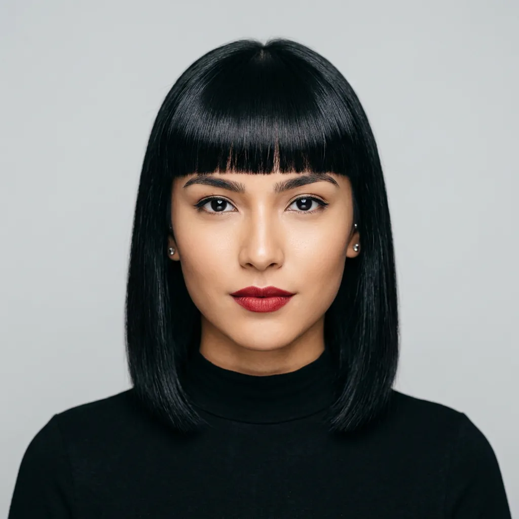 Blunt Cut hairstyles with bangs Ideas