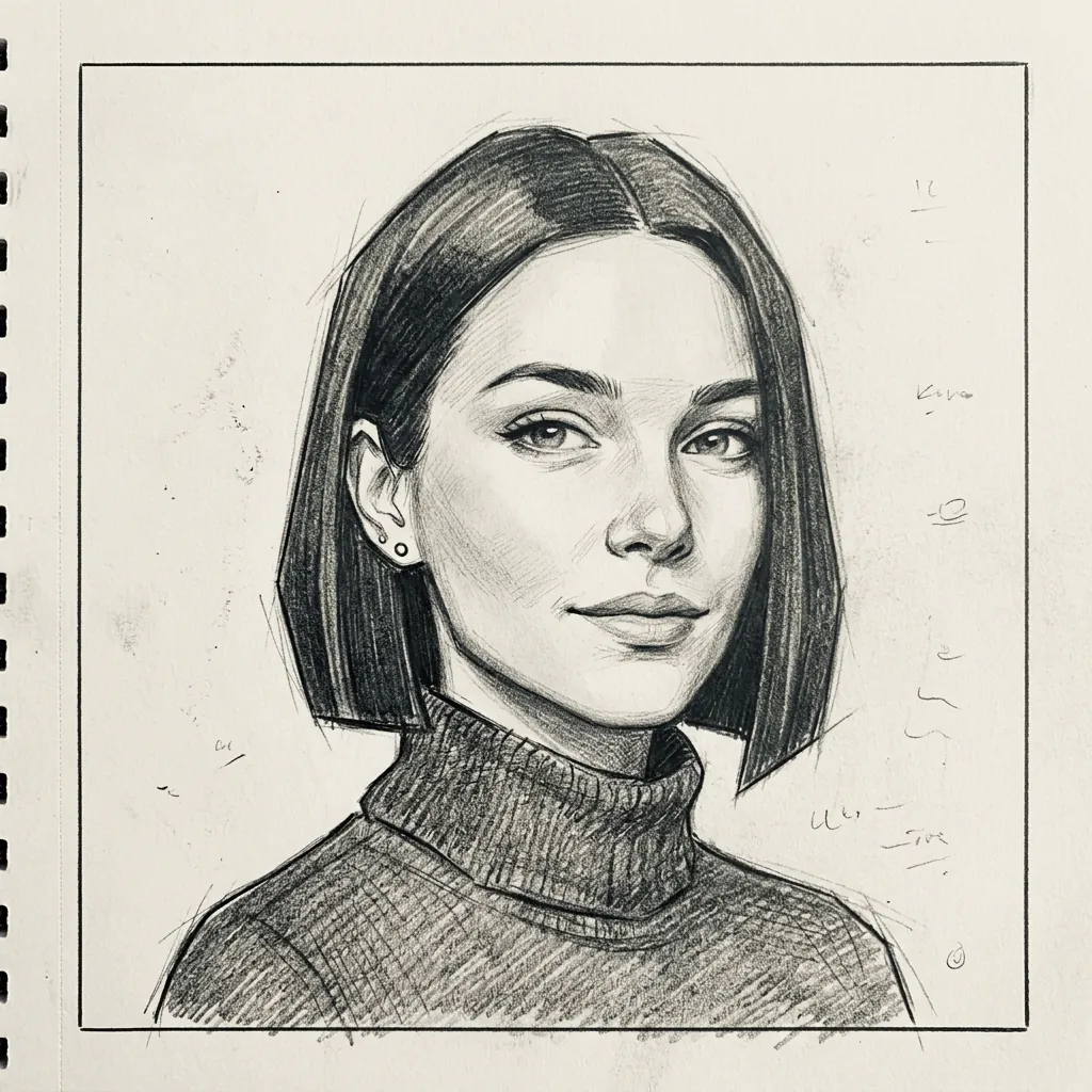 Hairstyles Drawing Ideas: 30 Creative Styles to Inspire Your Next Sketch 15 Bob Cut Drawing Ideas