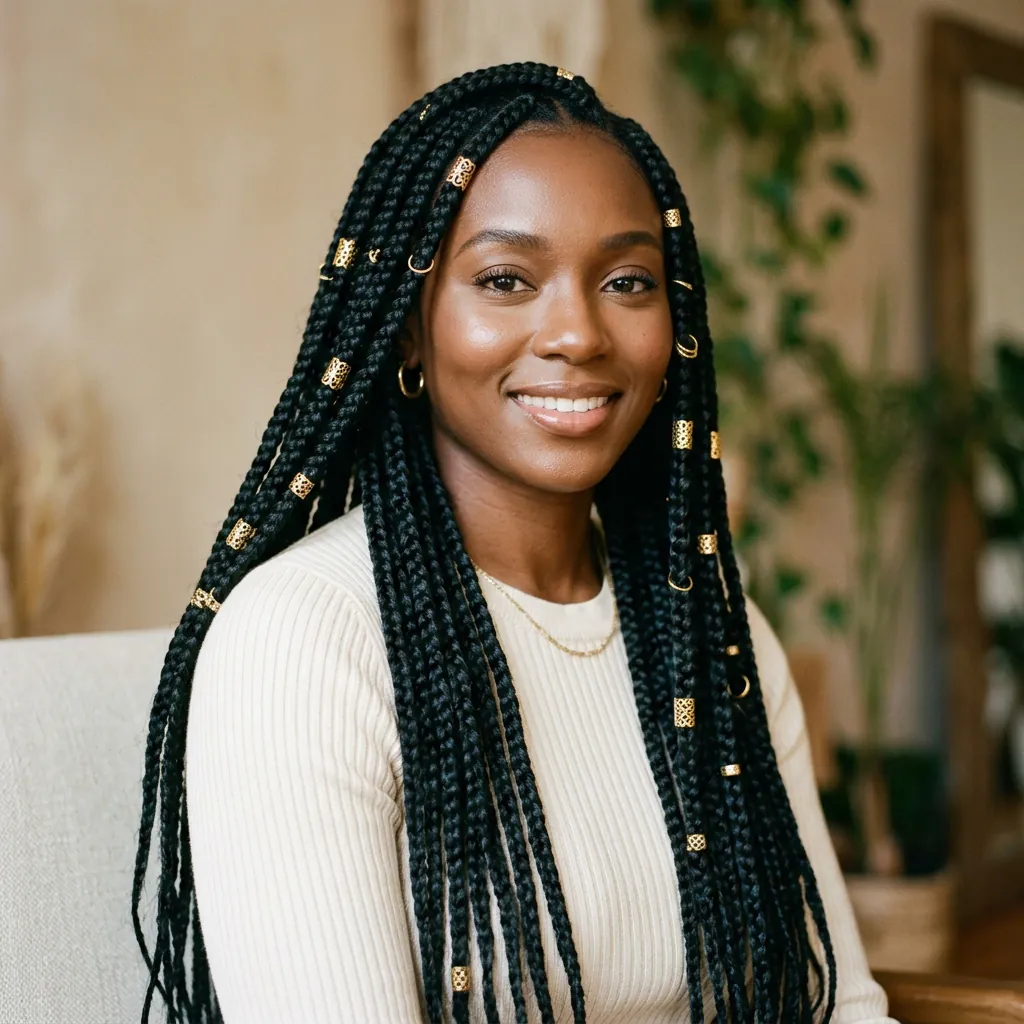 Box Braids Hairstyles with Braids