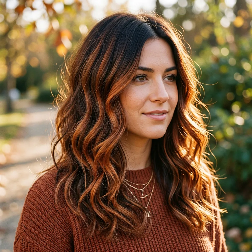 Copper Balayage Hair Color Ideas