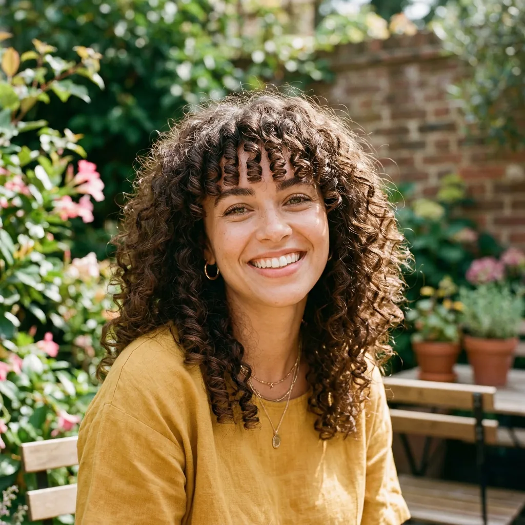 Curly Hair with Bangs Ideas