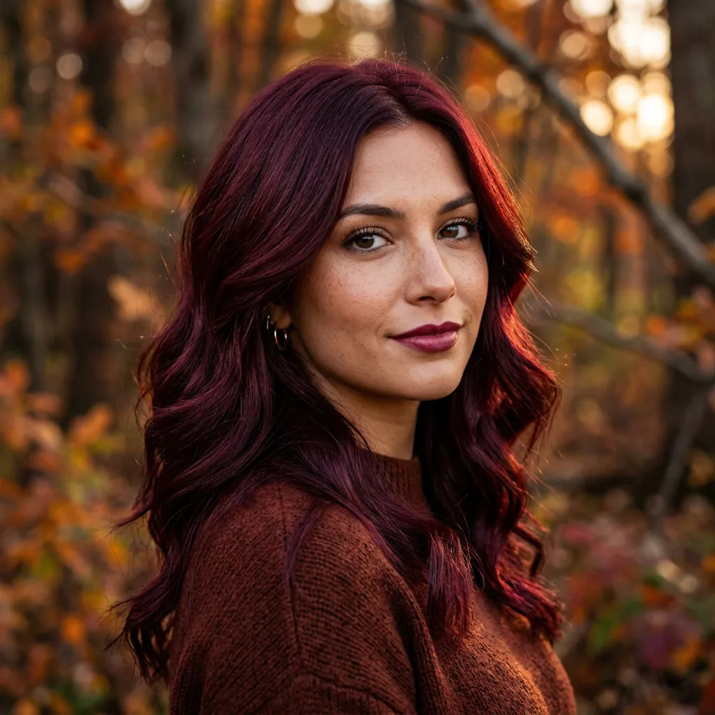 Deep Burgundy Hair Color Ideas