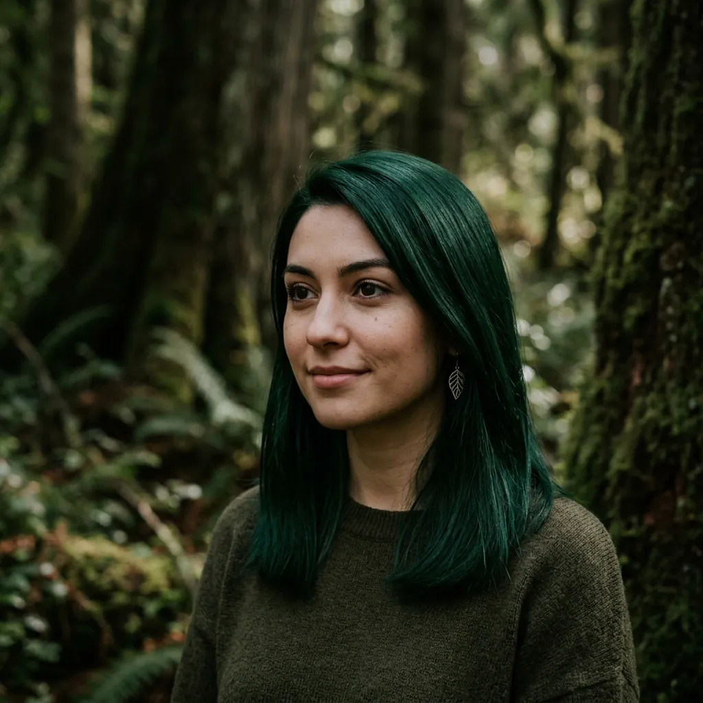 Deep Forest Green Hair Color Ideas