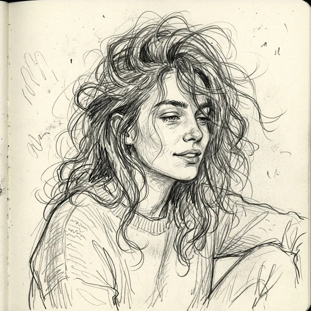 Hairstyles Drawing Ideas: 30 Creative Styles to Inspire Your Next Sketch 21 Messy Hair Drawing Ideas
