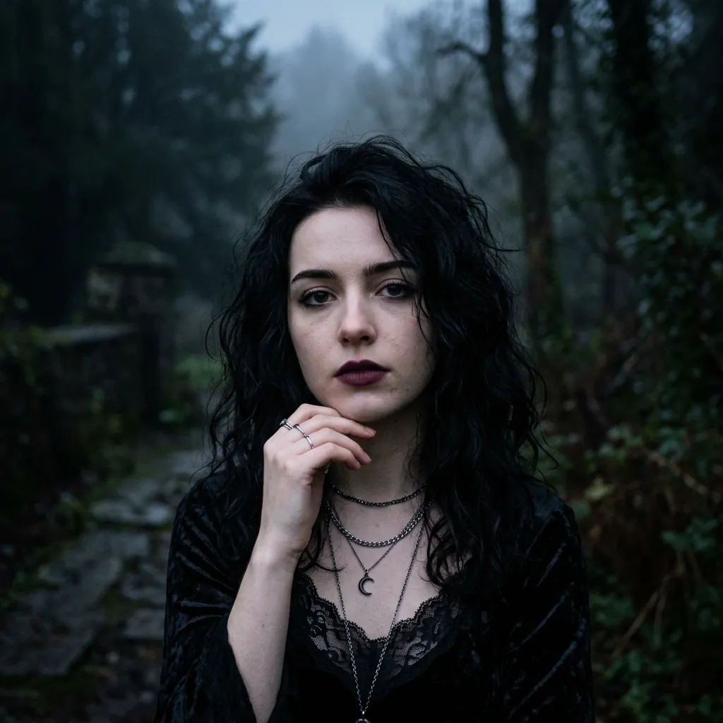 30 Goth Hairstyles Ideas: The Ultimate Guide to Dark and Dramatic Hair 18 Undone Gothic Waves Idea