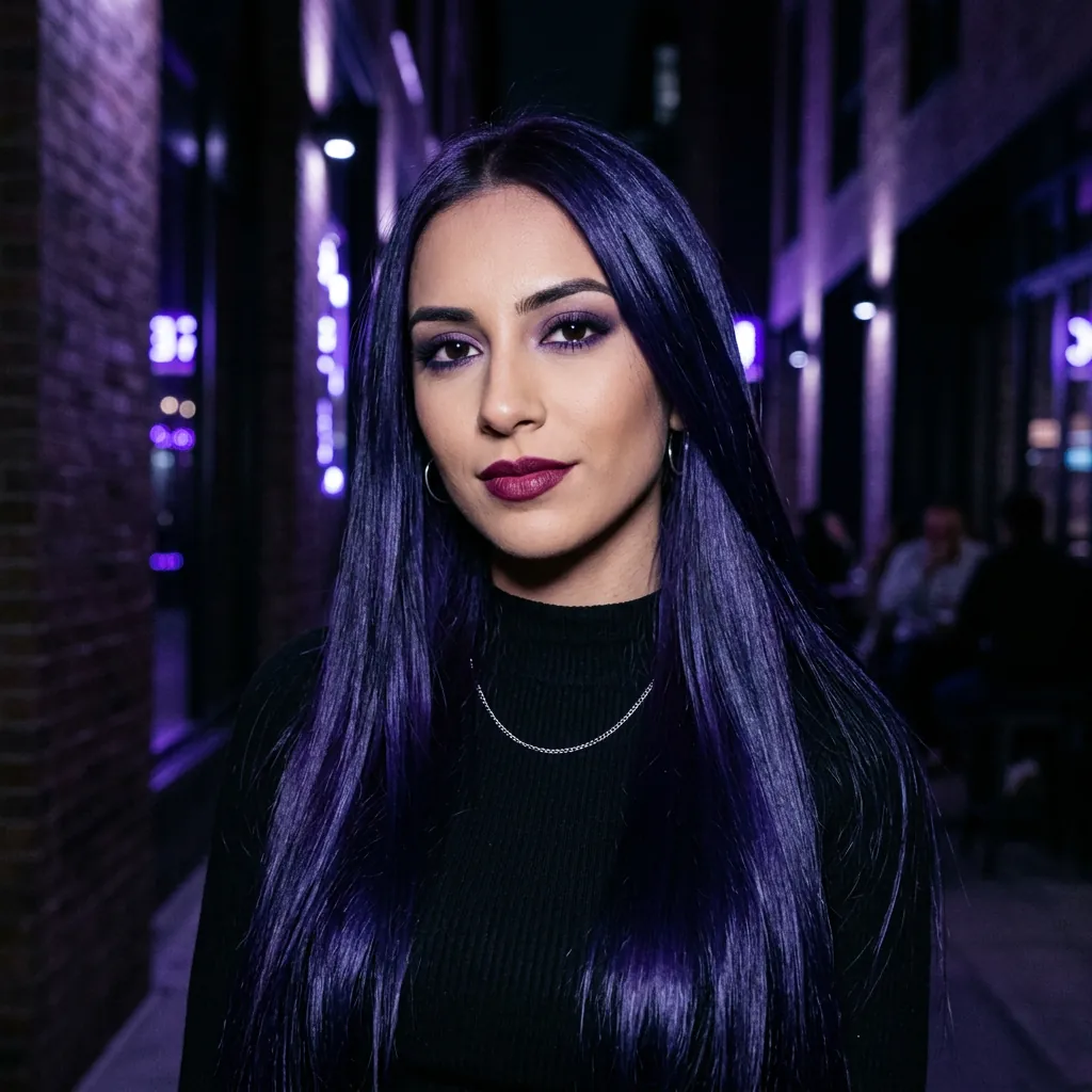 Midnight Violet Hair Color Ideas
