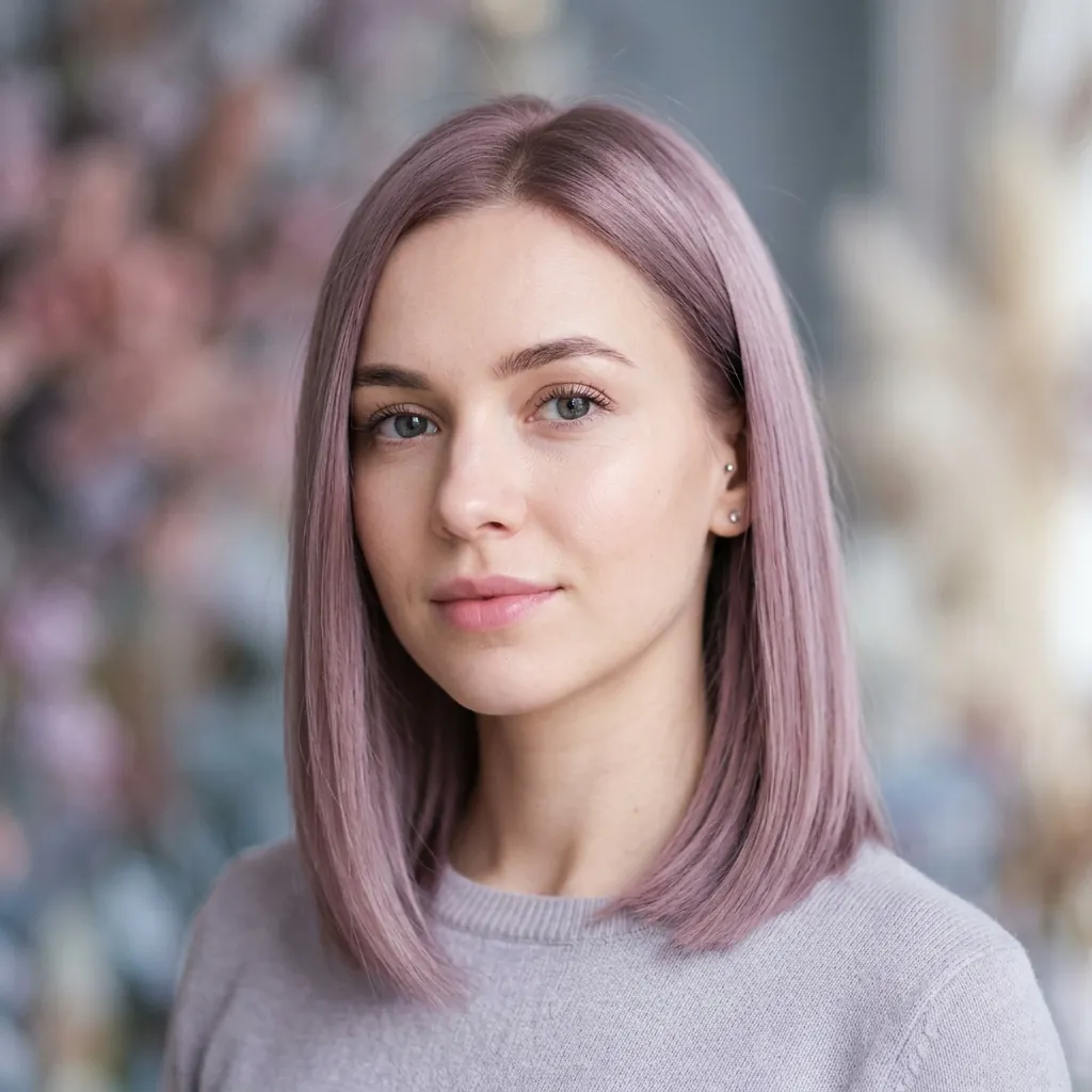 Muted Mauve Hair Color Ideas