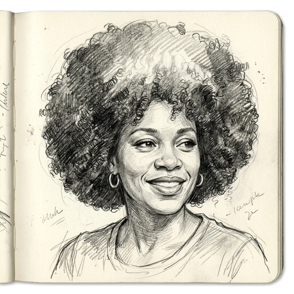Hairstyles Drawing Ideas: 30 Creative Styles to Inspire Your Next Sketch 10 Natural Afro Hair Drawing Ideas