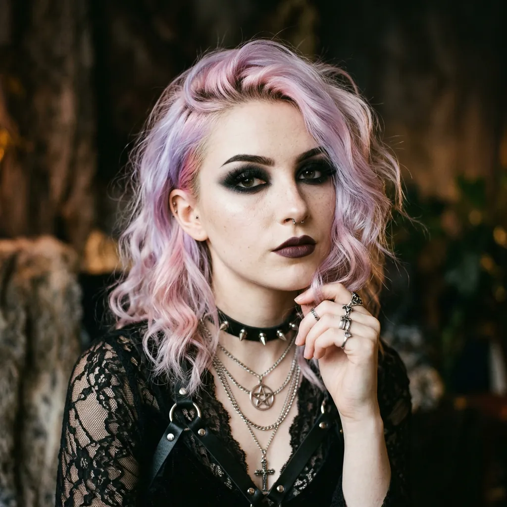 30 Goth Hairstyles Ideas: The Ultimate Guide to Dark and Dramatic Hair 9 Pastel goth hairstyles Idea