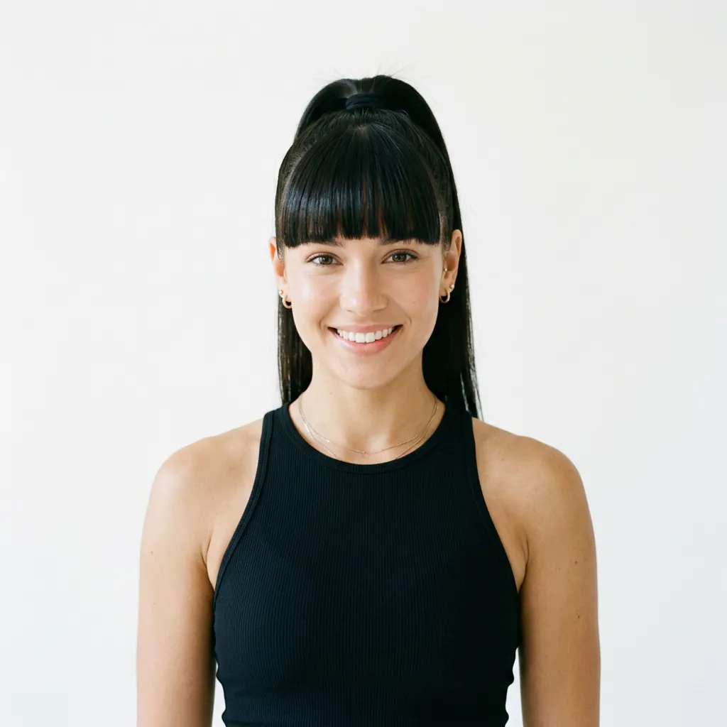 Bangs with Ponytail Hairstyle Ideas