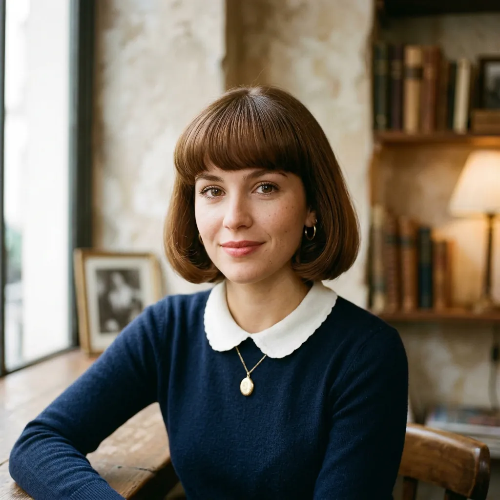 Rounded Bangs Hairstyle Ideas