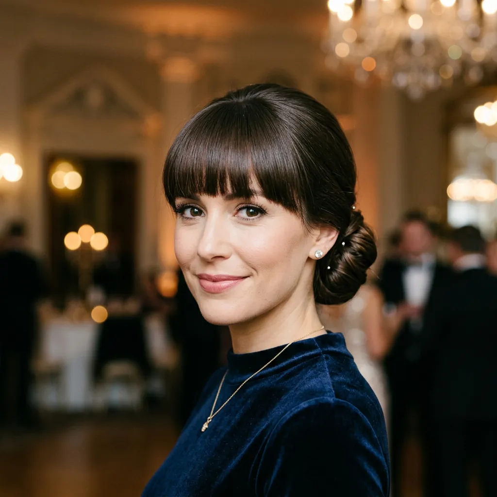Updo Hairstyles with bangsIdeas