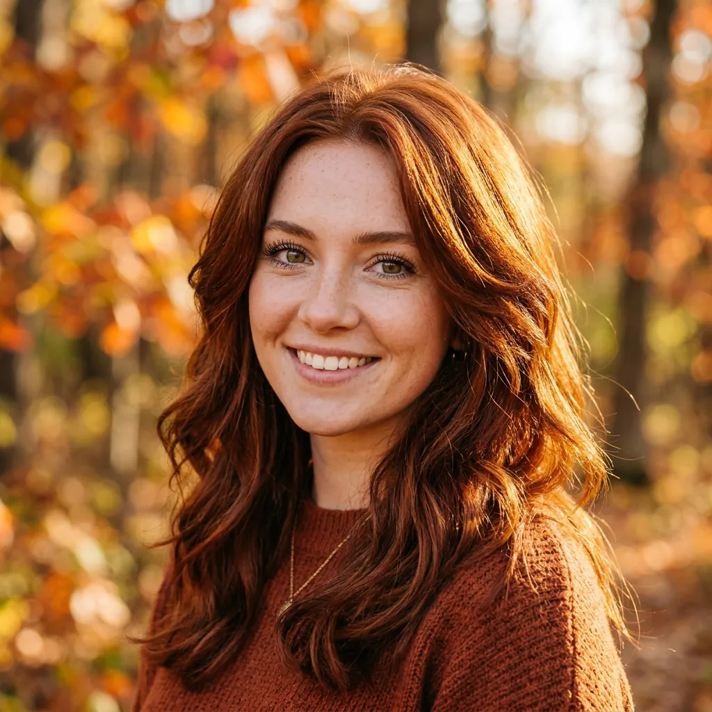 Warm Auburn Fall Hair Color Ideas