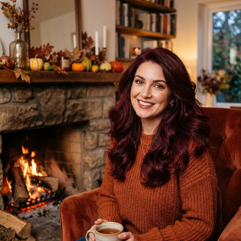 Wine Red fall hair color ideas