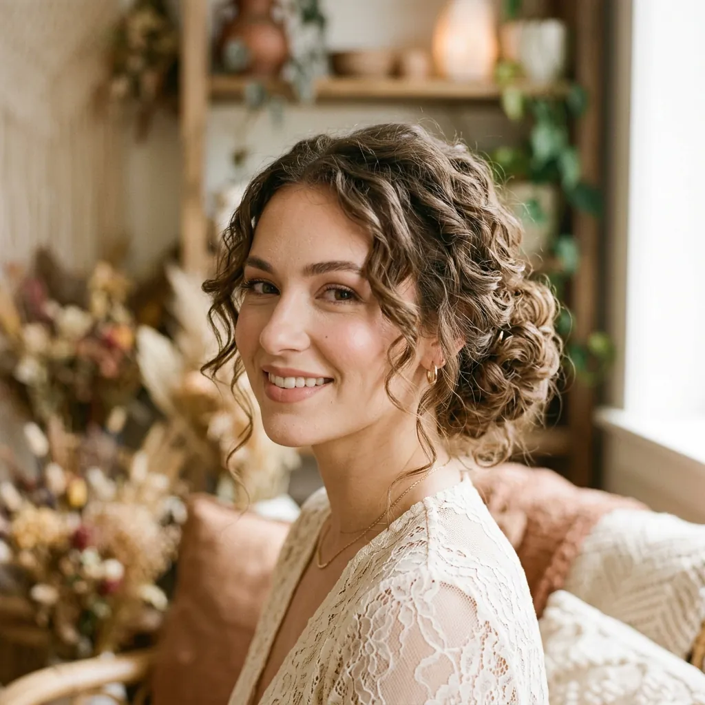Loose Curly Updo Ideas