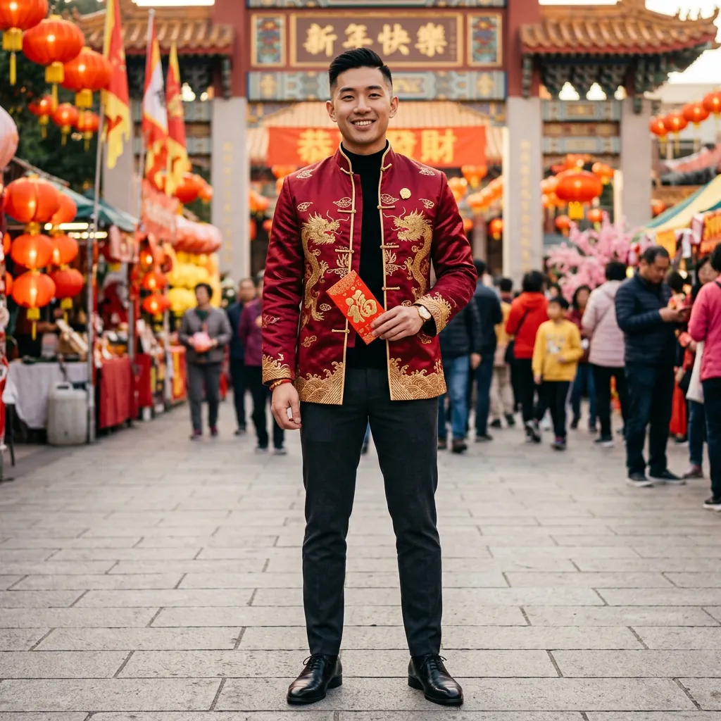 Chinese New Year Outfit for Men Idea