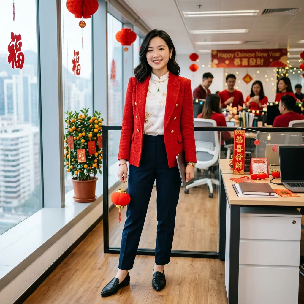 Chinese New Year Outfit for Work Idea