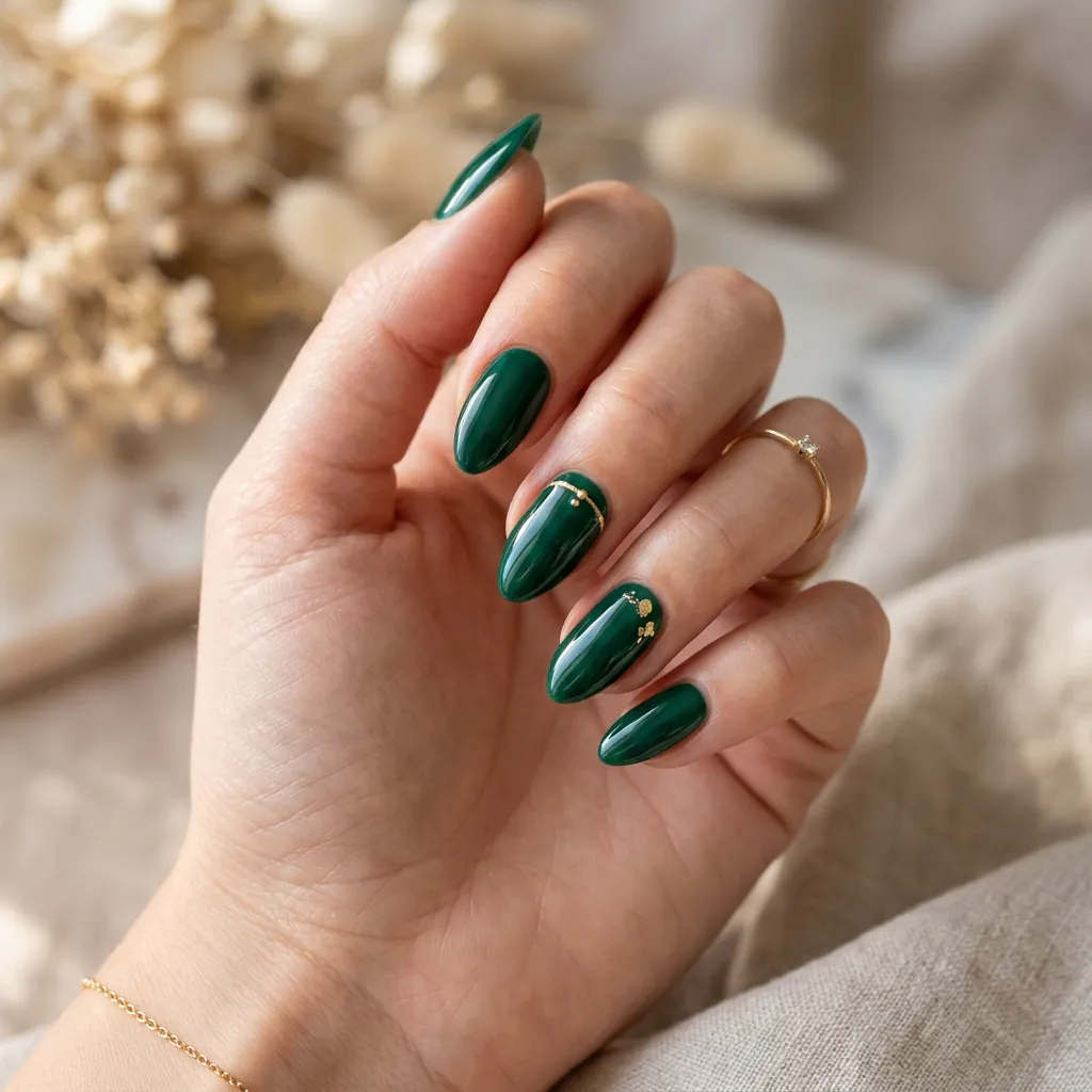 Emerald Green Nails Ideas