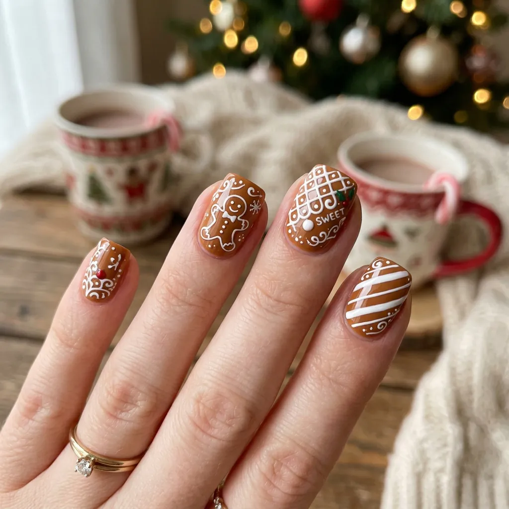 Gingerbread Nail Idea