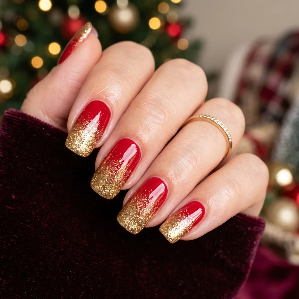 Glitter Ombre Nail Idea