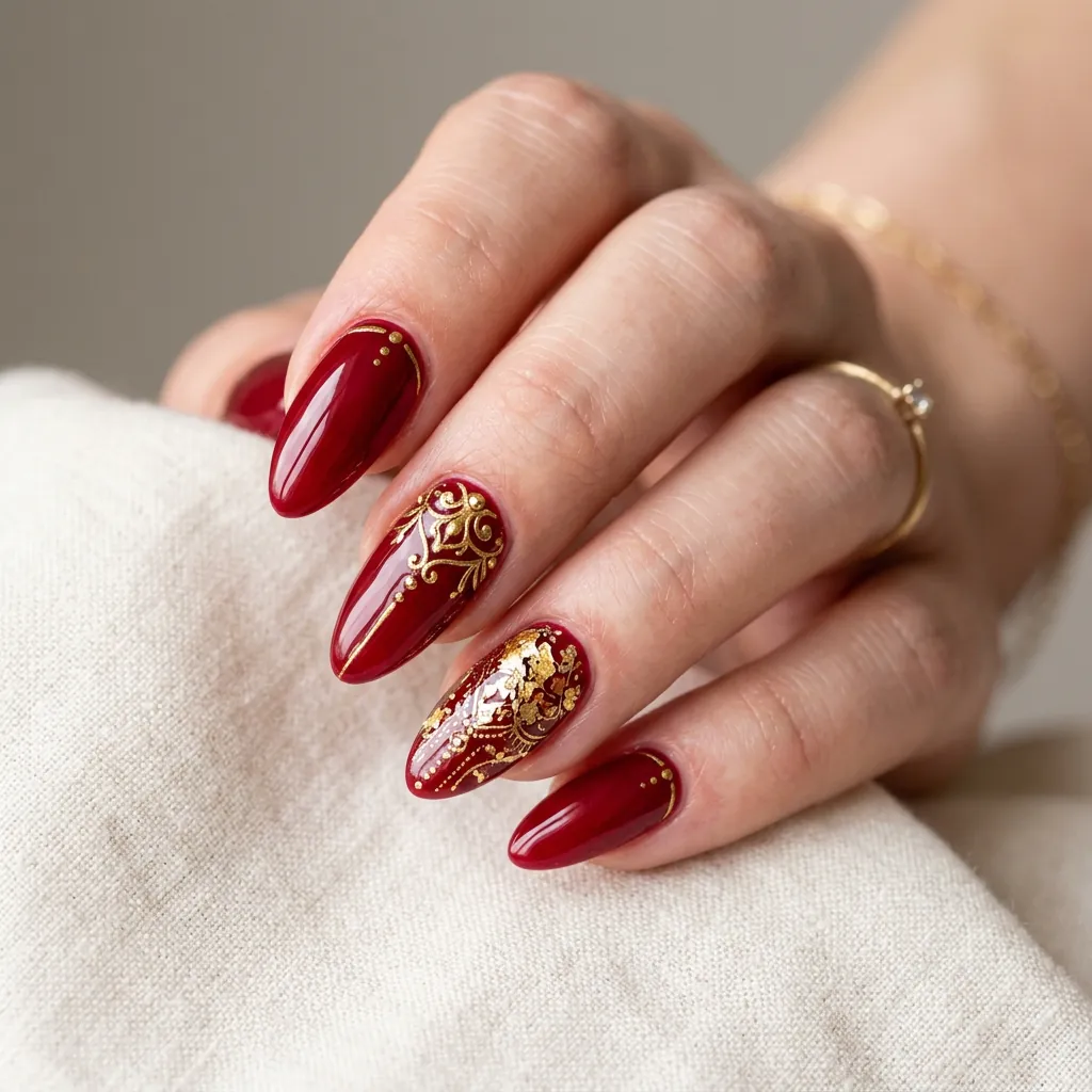 Chinese New Year Gel Nail Ideas