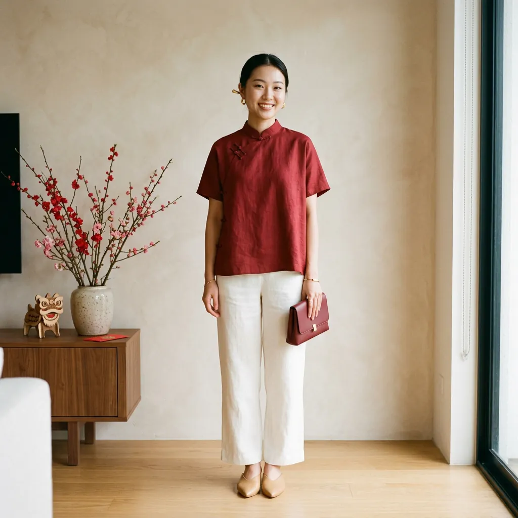 Minimalist Chinese New Year Outfit Idea