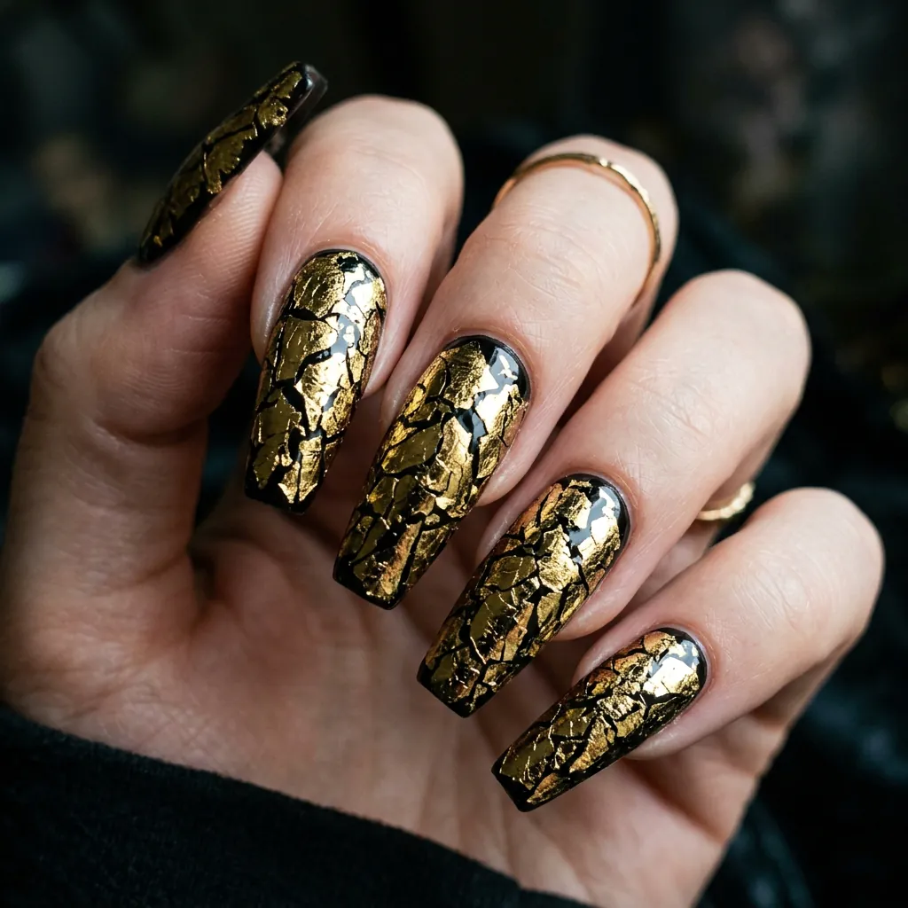 Metallic Foil Nail Ideas