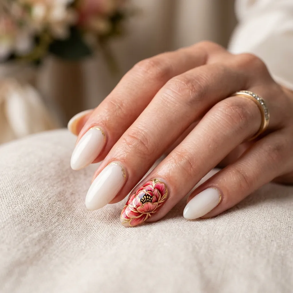 Peony Nail Art Ideas